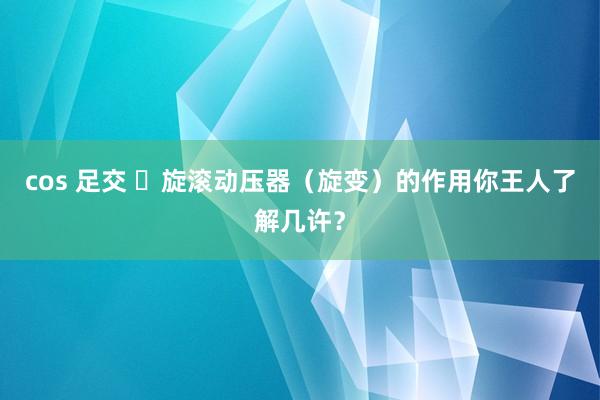 cos 足交 ​旋滚动压器（旋变）的作用你王人了解几许？