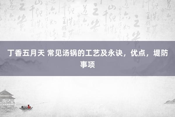 丁香五月天 常见汤锅的工艺及永诀，优点，堤防事项