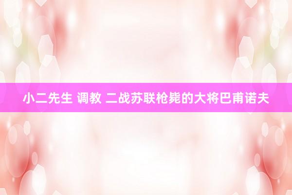 小二先生 调教 二战苏联枪毙的大将巴甫诺夫