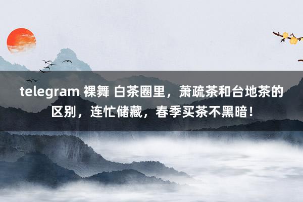 telegram 裸舞 白茶圈里，萧疏茶和台地茶的区别，连忙储藏，春季买茶不黑暗！
